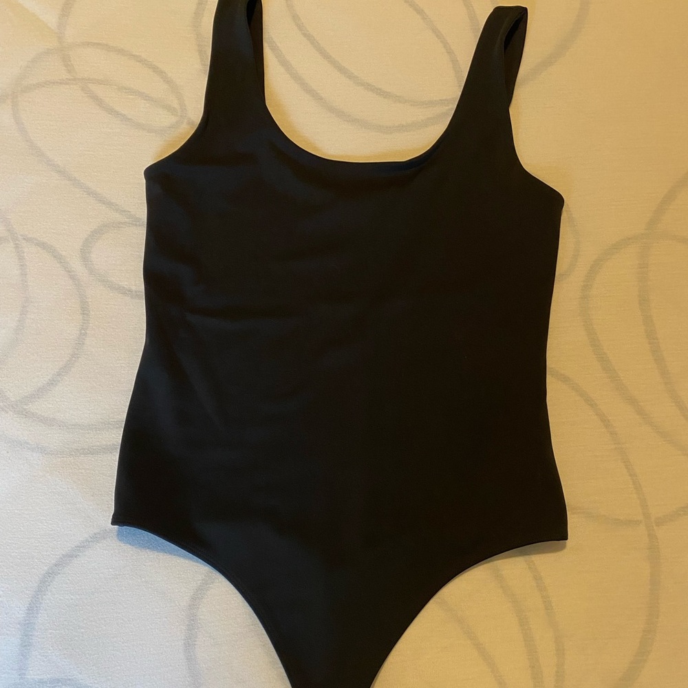 Express body contour snap closure thong bodysuit